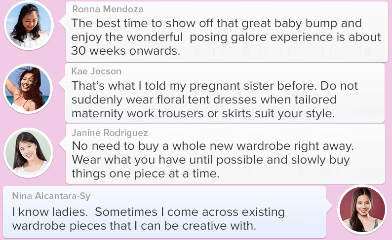 Pregnant moms sharing fashion together_2