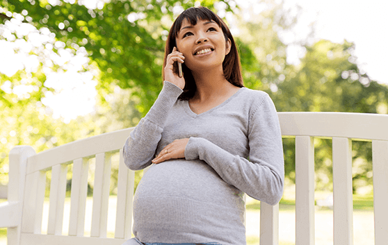 Pregnancy is using mobile 
