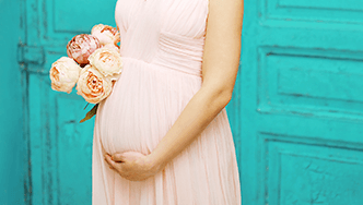 pregnancy dress with flower